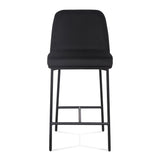 TOV Sydney Black Performance Velvet Counter Stool Set of 2