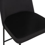 TOV Sydney Black Performance Velvet Counter Stool Set of 2