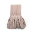 TOV Gertrude Brown Striped Linen Dining Chair