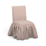 TOV Gertrude Brown Striped Linen Dining Chair