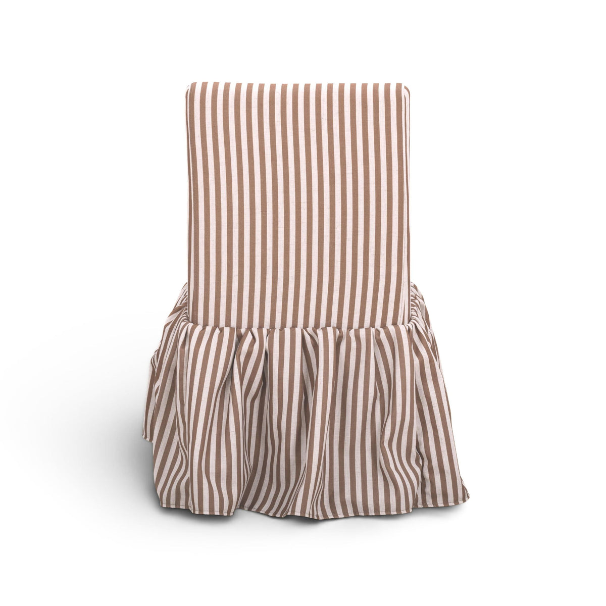 TOV Gertrude Brown Striped Linen Dining Chair