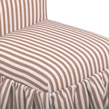 TOV Gertrude Brown Striped Linen Dining Chair