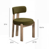 TOV Odessa Green Performance Velvet Dining Chair