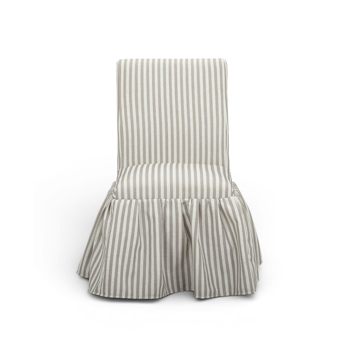 TOV Gertrude Khaki Striped Linen Dining Chair