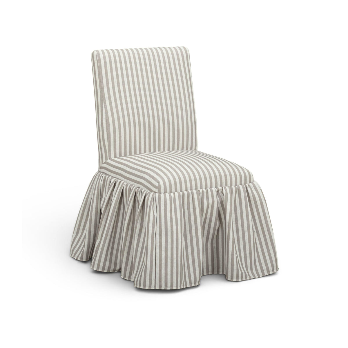 TOV Gertrude Khaki Striped Linen Dining Chair