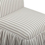 TOV Gertrude Khaki Striped Linen Dining Chair