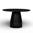 TOV Brocha Black 48" Round Ash Dining Table