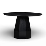 TOV Brocha Black 48" Round Ash Dining Table