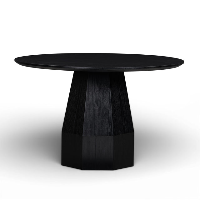 TOV Brocha Black 48" Round Ash Dining Table