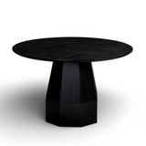 TOV Brocha Black 48" Round Ash Dining Table