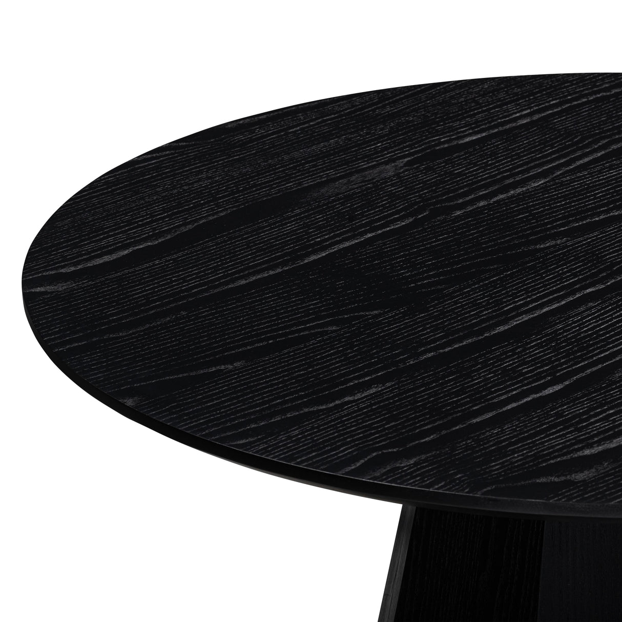 TOV Brocha Black 48" Round Ash Dining Table