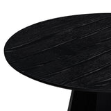 TOV Brocha Black 48" Round Ash Dining Table