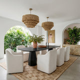 TOV Brocha Black 106" Long Ash Dining Table