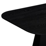 TOV Brocha Black 106" Long Ash Dining Table