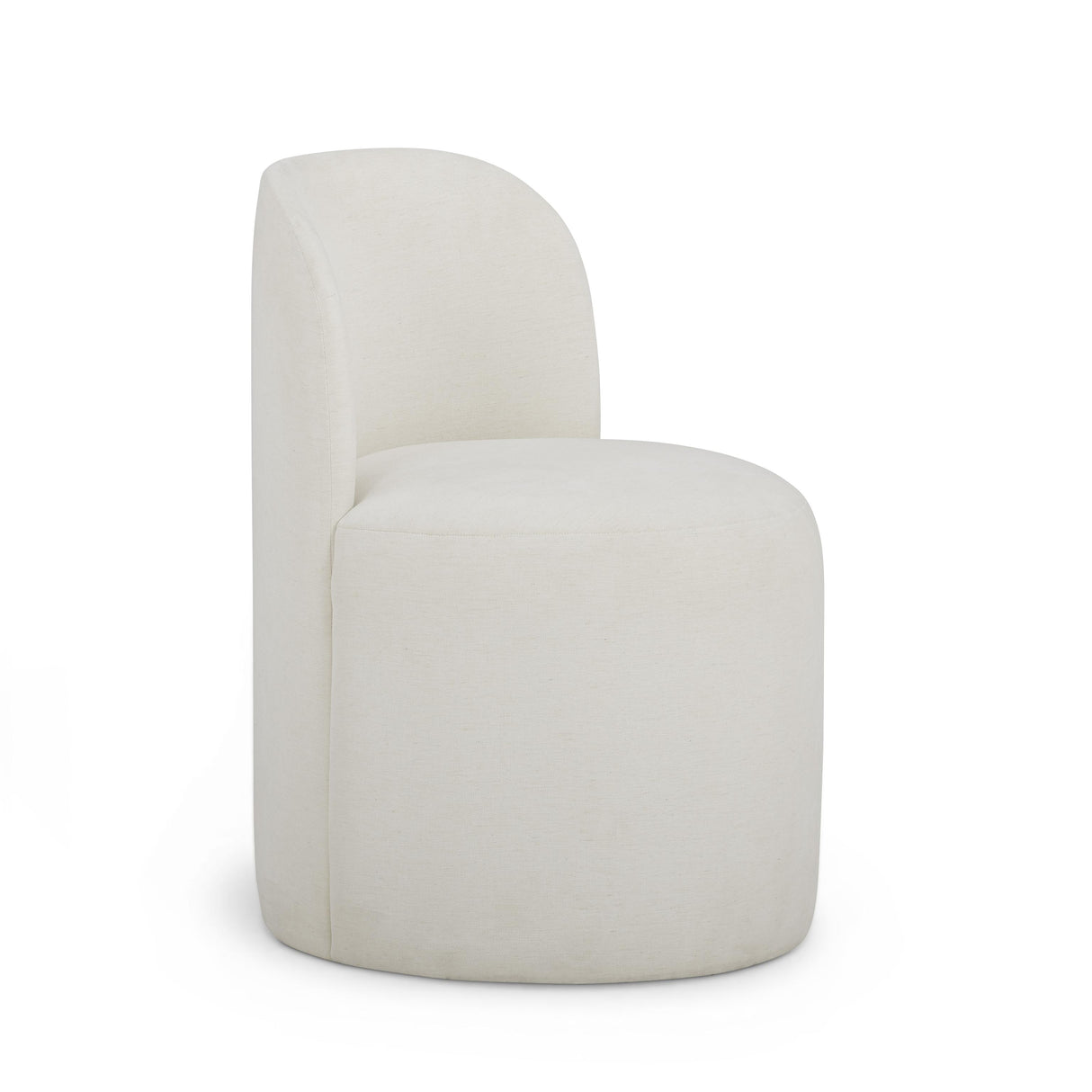 TOV Persa Round Back Cream Performance Chenille Dining Chair