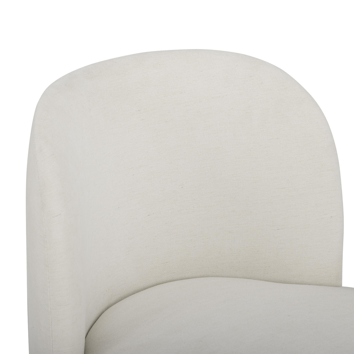 TOV Persa Round Back Cream Performance Chenille Dining Chair