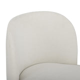 TOV Persa Round Back Cream Performance Chenille Dining Chair