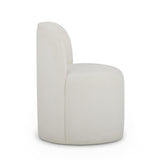 TOV Persa Round Back Cream Performance Chenille Dining Chair