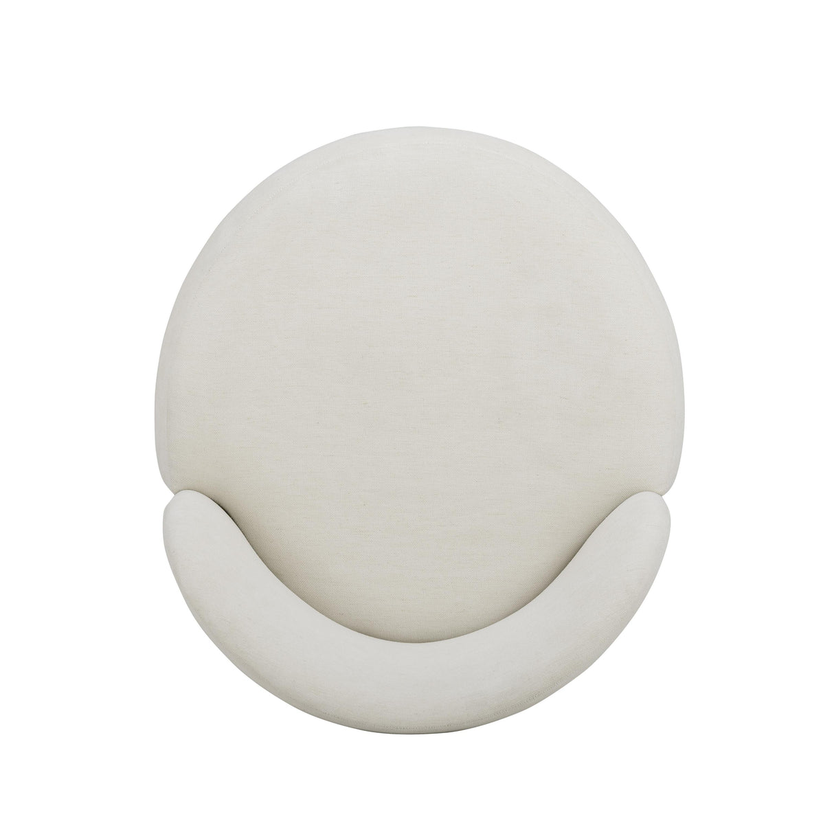 TOV Persa Round Back Cream Performance Chenille Dining Chair