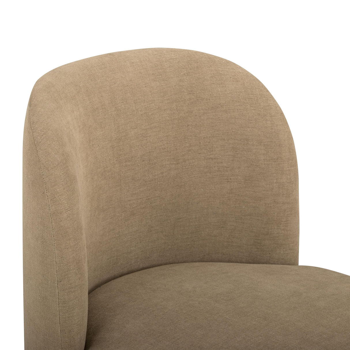 TOV Persa Round Back Light Brown Performance Chenille Dining Chair