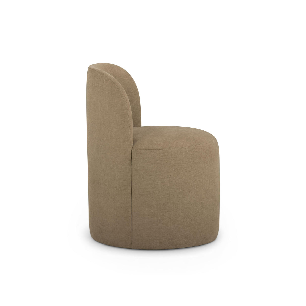 TOV Persa Round Back Light Brown Performance Chenille Dining Chair