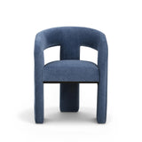 TOV Malone Denim Blue Performance Fabric Dining Chair