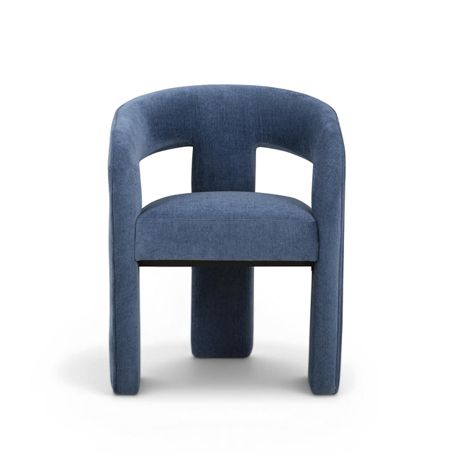 TOV Malone Denim Blue Performance Fabric Dining Chair