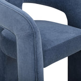 TOV Malone Denim Blue Performance Fabric Dining Chair