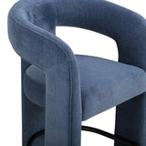 TOV Malone Denim Blue Performance Fabric Counter Stool