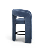 TOV Malone Denim Blue Performance Fabric Counter Stool