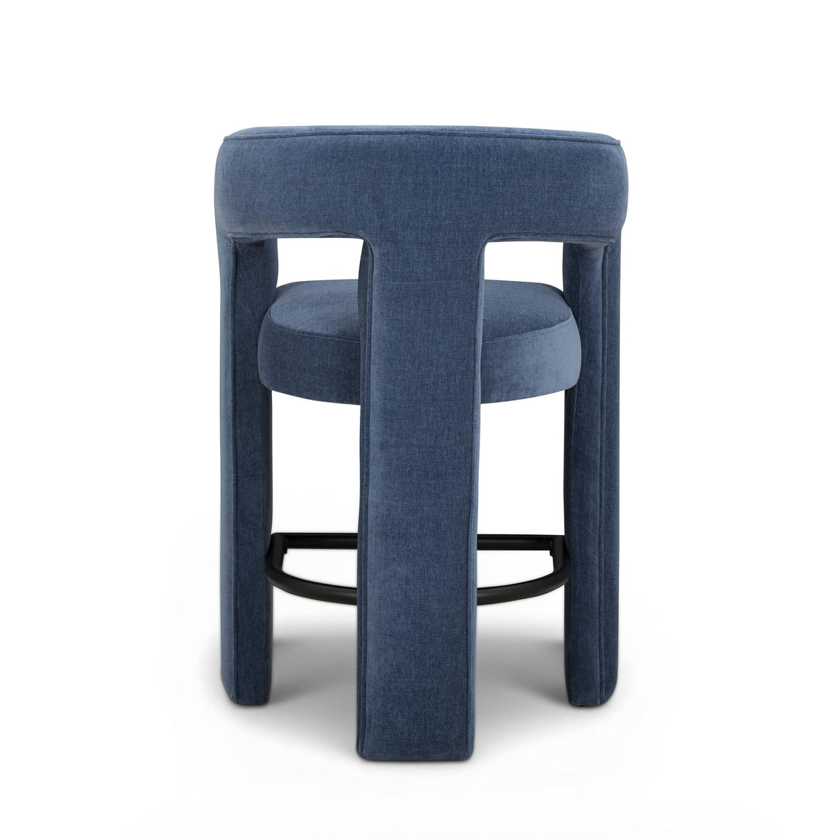 TOV Malone Denim Blue Performance Fabric Counter Stool
