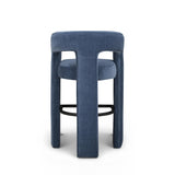 TOV Malone Denim Blue Performance Fabric Bar Stool