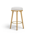 TOV Oodle Cream Performance Vegan Mohair Natural Bar Stool