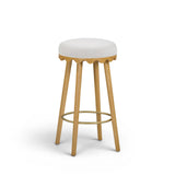 TOV Oodle Cream Performance Vegan Mohair Natural Bar Stool