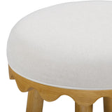 TOV Oodle Cream Performance Vegan Mohair Natural Bar Stool
