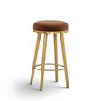 TOV Oodle Bronze Performance Vegan Mohair Natural Bar Stool