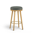 TOV Oodle Green Performance Vegan Mohair Natural Bar Stool
