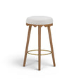 TOV Oodle Cream Performance Vegan Mohair Light Walnut Bar Stool