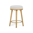 TOV Oodle Cream Performance Vegan Mohair Natural Counter Stool