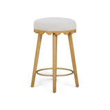TOV Oodle Cream Performance Vegan Mohair Natural Counter Stool