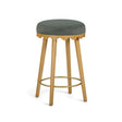 TOV Oodle Green Performance Vegan Mohair Natural Counter Stool