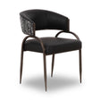 TOV Tatum Black Performance Vegan Leather 2-Tone Dining Chair