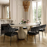 TOV Tatum Black Performance Vegan Leather 2-Tone Dining Chair