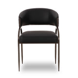 TOV Tatum Black Performance Vegan Leather 2-Tone Dining Chair