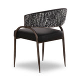 TOV Tatum Black Performance Vegan Leather 2-Tone Dining Chair