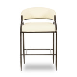 TOV Tatum Cream Performance Vegan Leather 2-Tone Counter Stool