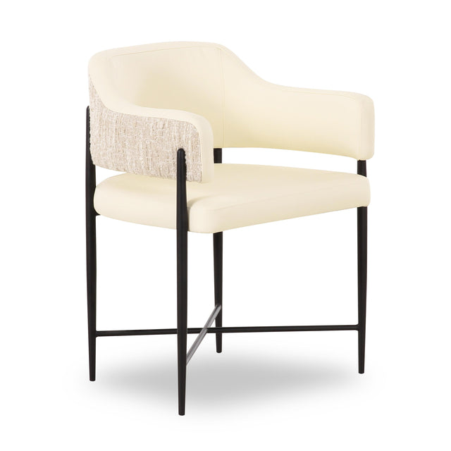 TOV Sezanne Cream Performance Vegan Leather 2-Tone Dining Chair