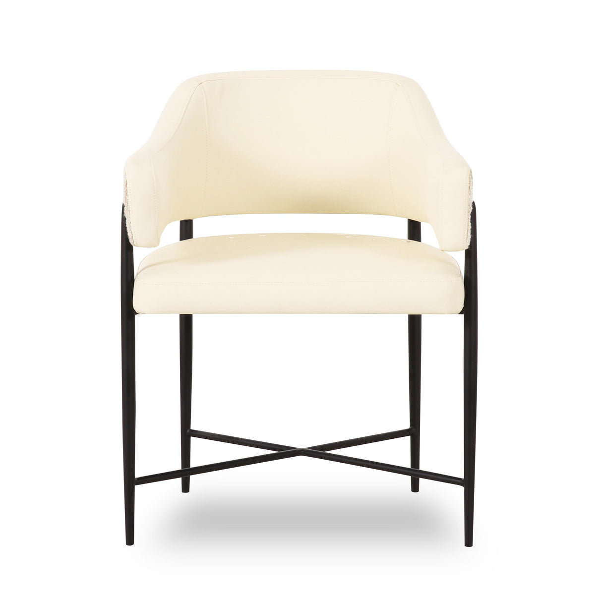 TOV Sezanne Cream Performance Vegan Leather 2-Tone Dining Chair