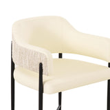 TOV Sezanne Cream Performance Vegan Leather 2-Tone Dining Chair