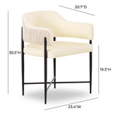 TOV Sezanne Cream Performance Vegan Leather 2-Tone Dining Chair
